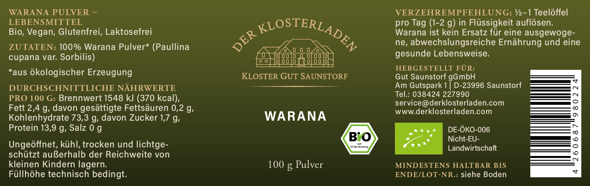 Warana - Pulver (100g) (Guarana)